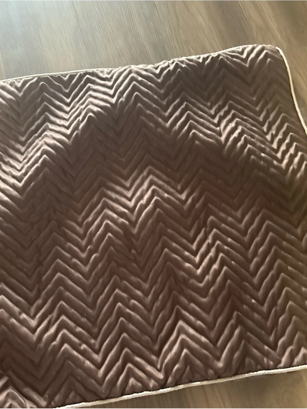 Madison Park Velvet Chevron Pillow Shams in Taupe